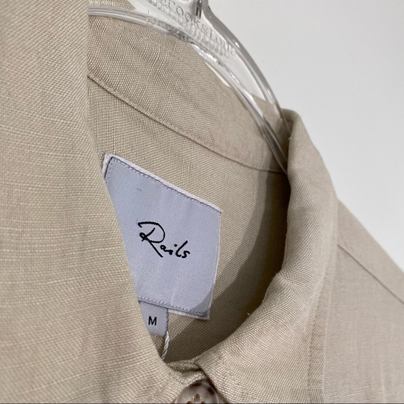 Rails Callie linen blend Utility Jumpsuit in Taupe size M - Picture 12 of 14